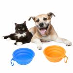 Silicone Collapsible Dog Bowls BPA Free Portable Foldable Travel Bowl For Pet Cat Food Water Feeding Dish For Camping for sale
