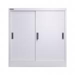 Multifunctional 1.0mm Metal Sliding Door Cabinet With Adjustable Shelf Book Case for sale