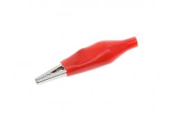 China 28MM Red Electronic Components Metal Alligator Clip With Plastic Boot Rated supplier