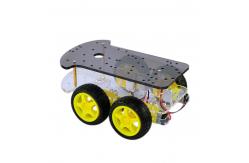 China DC 6V DIY Smart Robot Car Extended Edition Four Wheel Drive Double - Deck supplier