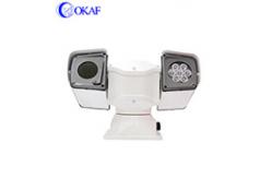 China Smart Vehicle PTZ IP Strobe Camera , Warming Light Vehicle Mounted Ptz Camera supplier