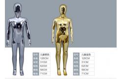 China FRP Standing Female Window Fashion Display Mannequin Chrome With Silver Or Golden Color supplier