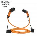 EV Charging Cable European Standard 11kw 22kw 16A 32A Type2 To Type2 Charging Cable for sale