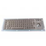 69 keys compact format IP65 static stainless steel keyboard with optical trackball