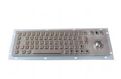 China 69 keys compact format IP65 static stainless steel keyboard with optical trackball supplier