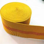 70mm Yellow Color Elasticated Upholstery Webbing For Sofa Chair 20%-30% Elongation for sale