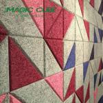 600*2400mm Superior Standard Geometric Rectangle Colored Wood Wool Panel Ceiling Acoustic Panel for sale