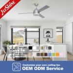 Sliver Dimming DC Motor 220V Modern LED Ceiling Fan Mute 6 Speeds