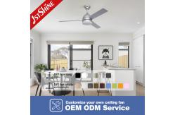 China Sliver Dimming DC Motor 220V Modern LED Ceiling Fan Mute 6 Speeds supplier