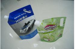 China Recycle Doypack Spout Pouch Liquid Detergent Packaging With Hanging Hole supplier