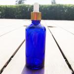 Matt Blue Essential Oil Empty Glass Bottle Reusable And Recyclable