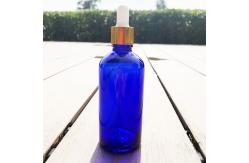 China Matt Blue Essential Oil Empty Glass Bottle Reusable And Recyclable supplier