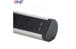 China Aluminum Alloy Modular desktop Power Outlet , Conference Table Clamp Mount Power Outlet supplier