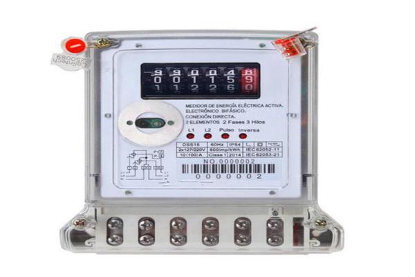 Register Display Digital Energy Meter Two Phase Three Wires Electronic KWH Meter
