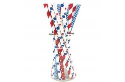 China Colorful Spoon Milkshake Paper Drinking Straws 197mm Length supplier