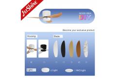 China Low Ceiling Room Small LED Ceiling Fan With Plastic Blades And Remote Control supplier