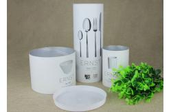 China Custom Kraft Paper Tubes Packing With Movable PP Lids For Tableware supplier