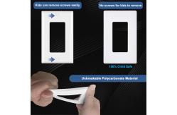 China Rectangular Plastic 1 Gang Wall Plate Screwless Matte Finished supplier