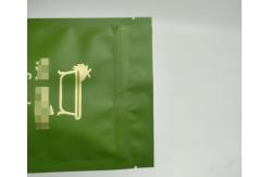 China Customer ' S Logo Gold Green Stand Up Pouch With PET / AL / PE  Material supplier