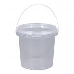 PP Mini White Plastic Food Storage Bucket for Customized Printing and Water Container for sale