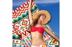 China Printed Microfiber Suede Beach Towel Absorbent Soft Durable supplier