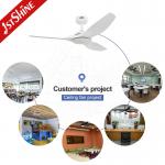 52 Inches White Ceiling Fan Without Light ABS Blade Smart APP Control
