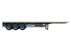 China Two used three-axle flat semi-trailers with high cost performance. supplier