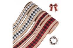 China 10y Length Lattice Burlap Ribbon Biodegradable Bulk Burlap Ribbon supplier