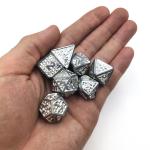 Card Edge Metal RPG Dice Hand Carved Durable For Savage World Polyhedral for sale