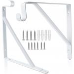 Powder Coated Heavy Duty Closet Rod Support with Rod Holder Wall Mounted Shelf Bracket for sale