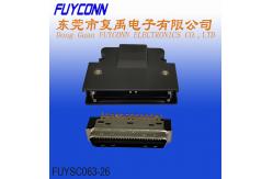 China FUYSC063-26 SCSI Connector With Plastic Dust Cover Sider Spring supplier