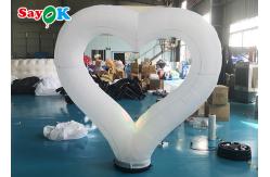 China Giant Inflatable Balloon Wedding Decoration Love Heart Model With Light supplier