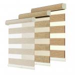 Custom Window Treatment Shades Semi Blackout Blinds Zebra Roller Fabrics for sale