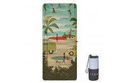 China Summer Large Sublimation Quick Dry Microfiber Beach Towel With Logo Custom Print supplier