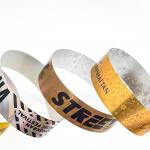 Custom Glitter Party Wristbands for Events Silver Gold Unisex for sale