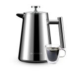 1000ml/34oz Stainless Steel Plunger Coffee Pot Vacuum 13.4*20.5cm for sale