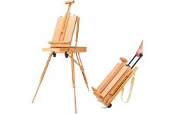 China Holds Canvas Wood Portable Adjustable Art Painting Easel French Style With Palette supplier
