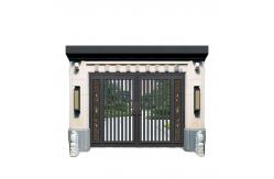 China Residential Slatted Main Aluminum Fence Gate Double Door House Swing Open supplier