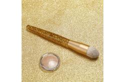 China OEM Short Round Domed Liquid Foundation Makeup Brush With Longer Glitter Handle supplier