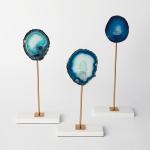 Contemporary Marble Base tabletop Agate Decorative Art Craft for sale