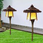 IP65 Outdoor Lamp Solar Garden Street Light Chandelier With Pole And Battery for sale