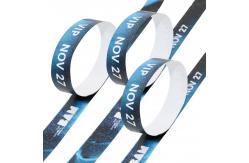 China Waterproof Sequential Numbering / Barcoding Tyvek Paper Wristbands for Security Control supplier