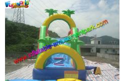 China Customized Palm Tree Inflatable Water Slide Pool , Swimming Pool Slide With PVC supplier