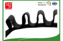 China 20mm Black Hook And Loop Tape Self Adhesive Silk Printing Logo supplier