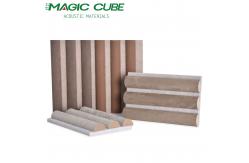 China Suede Wrapped Semi Circular MDF Acoustic Panels With Recycled Felt Backing supplier