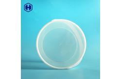 China Single Handle Transparent Plastic Bucket PP Round Cover  Yogurt Packing supplier