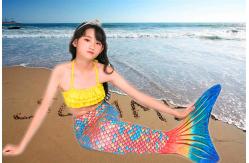 China 3PCS Sets Toddler Swimmable Mermaid Tail For Boys / Girls Flexible Elastic supplier
