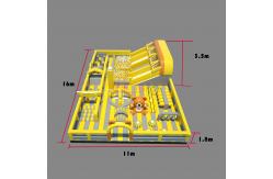 China Inflatable Big Slides With Obstacle Jumping Castle (Yellow & White ) supplier