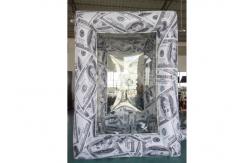 China Custom Oxford Advertising Inflatable Cube Cash Money Catching Machine Grab Booth supplier