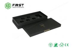China Matte Black High End Gift Boxes Customized Logo Cardboard Gift Box Packaging supplier